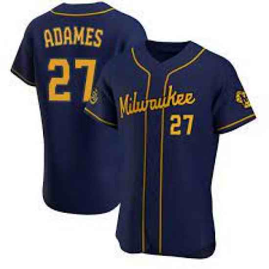 Men Nike Milwaukee Brewers Willy Adames Cream Stitched MLB Jersey->milwaukee brewers->MLB Jersey