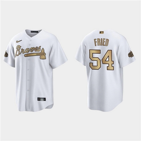 Men Atlanta Braves #54 Max Fried 2022 All Star White Cool Base Stitched Baseball Jersey->atlanta braves->MLB Jersey