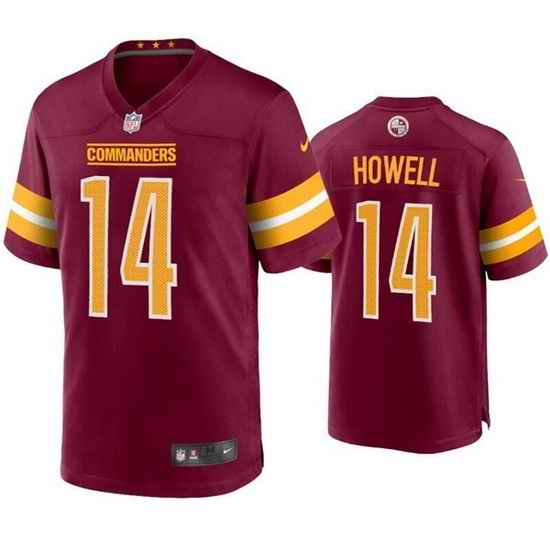 Men Washington Commanders #14 Sam Howell 2022 Burgundy Game Stitched Jersey->washington commanders->NFL Jersey