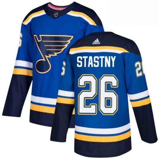 Mens Adidas St Louis Blues #26 Paul Stastny Authentic Royal Blue Home NHL Jersey->st.louis blues->NHL Jersey