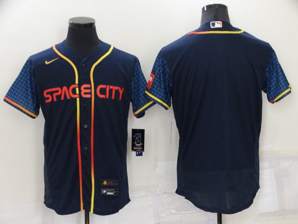 Men's Houston Astros Blank 2022 Navy City Connect Flex Base Stitched Baseball Jersey->kansas city royals->MLB Jersey