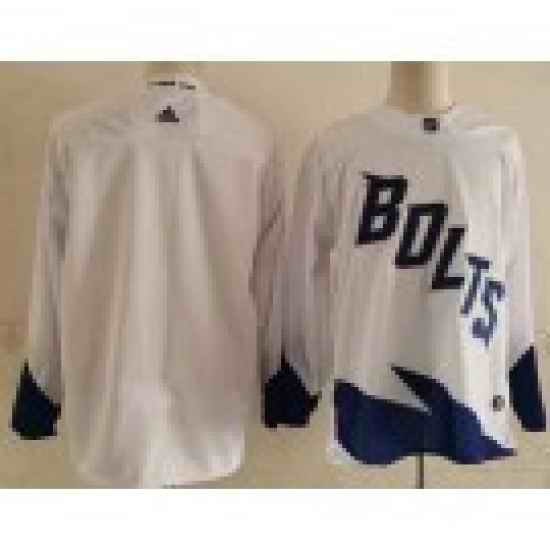Men Tampa Bay Lightning Blank White 2022 Stadium Series Authentic Jersey->toronto maple leafs->NHL Jersey