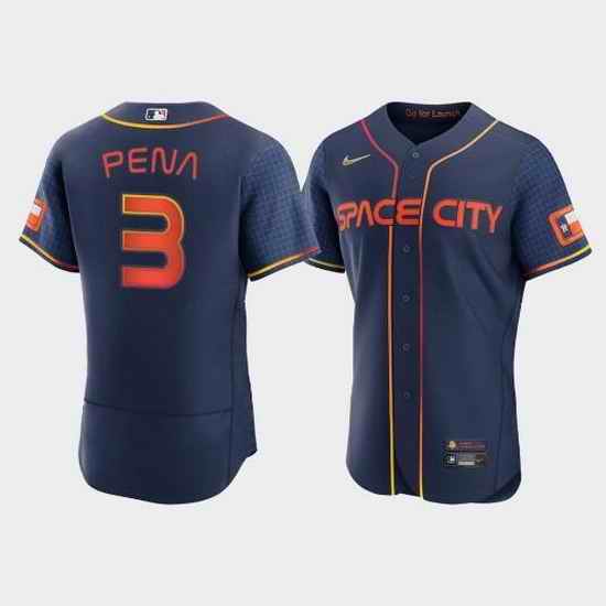 Men Houston Astros #3 Jeremy Pe F1a 2022 Navy City Connect Flex Base Stitched Baseball jersey->houston astros->MLB Jersey