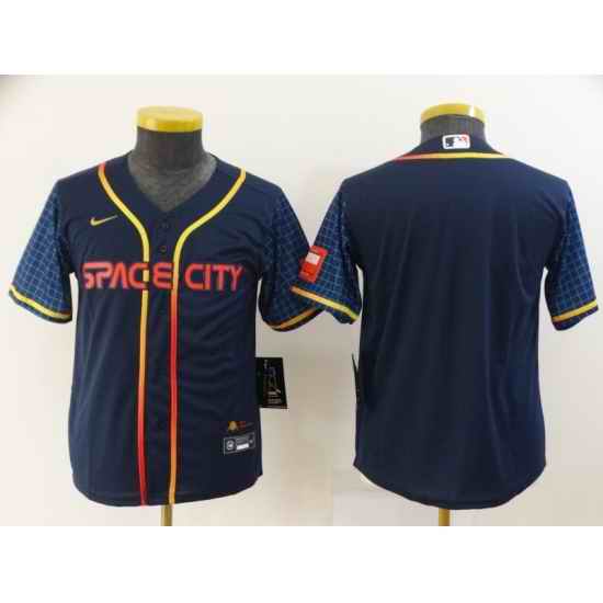 Youth Toddler Houston Astros Blank Nike Navy 2022 City Connect Player Jersey->youth mlb jersey->Youth Jersey
