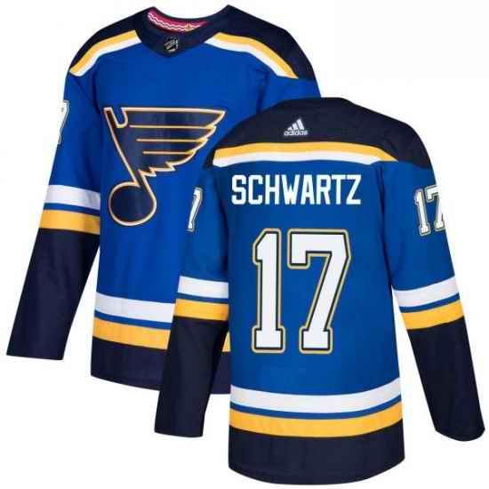 Mens Adidas St Louis Blues #17 Jaden Schwartz Premier Royal Blue Home NHL Jersey->st.louis blues->NHL Jersey