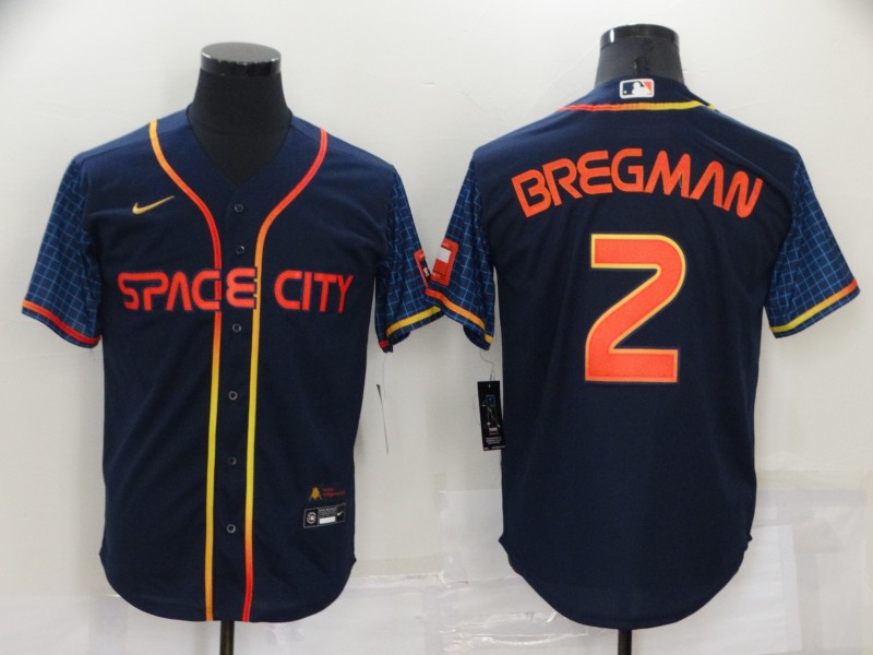 Astros #2 Alex Bregman Navy Nike 2022 City Connect Cool Base Jersey->atlanta braves->MLB Jersey
