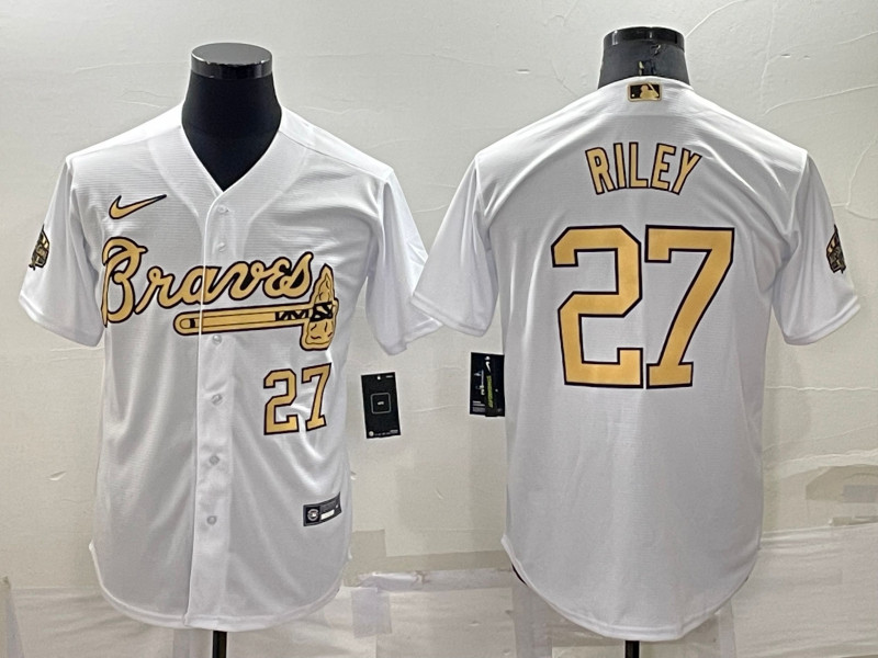 Braves #27 Austin Riley White Nike 2022 MLB All Star Cool Base Jersey->los angeles dodgers->MLB Jersey