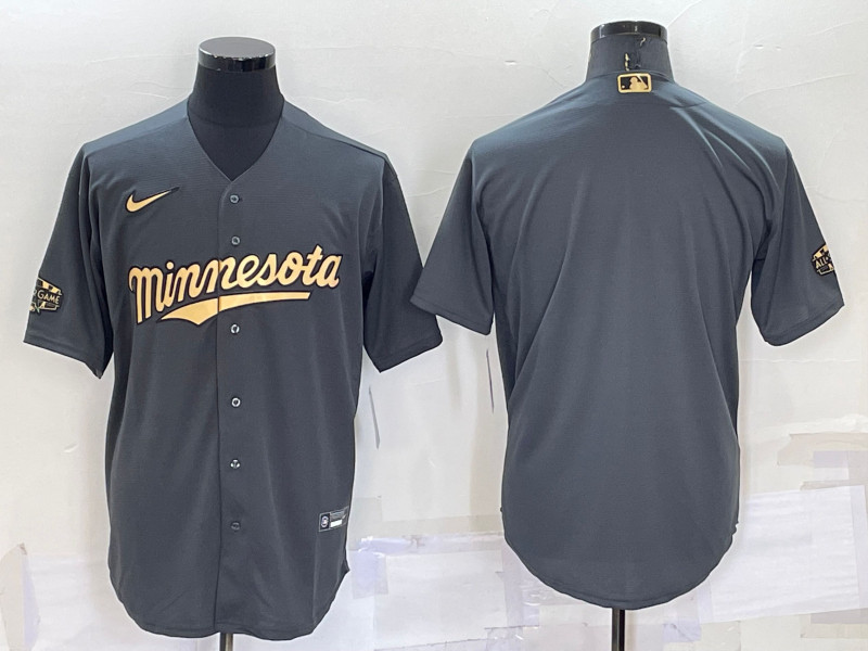 Twins #25 Blank Charcoal Nike 2022 MLB All Star Cool Base Jersey->minnesota twins->MLB Jersey