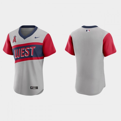 Los Angeles Los Angeles Angels Men’s Nike Gray 2021 Little League Classic Authentic MLB Jersey Men’s->los angeles angels->MLB Jersey