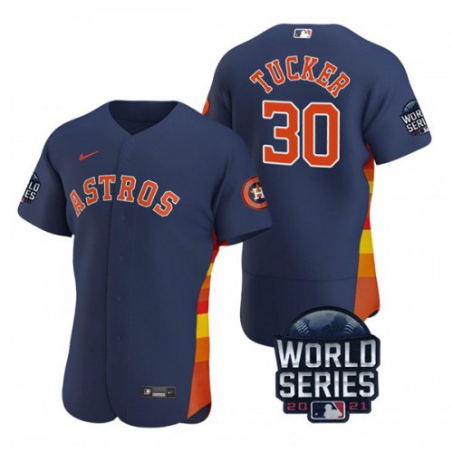Houston Houston Astros #30 Kyle Tucker Men’s Nike 150th Anniversary 2021 World Series Authentic MLB Jersey – Navy Men’s->houston astros->MLB Jersey