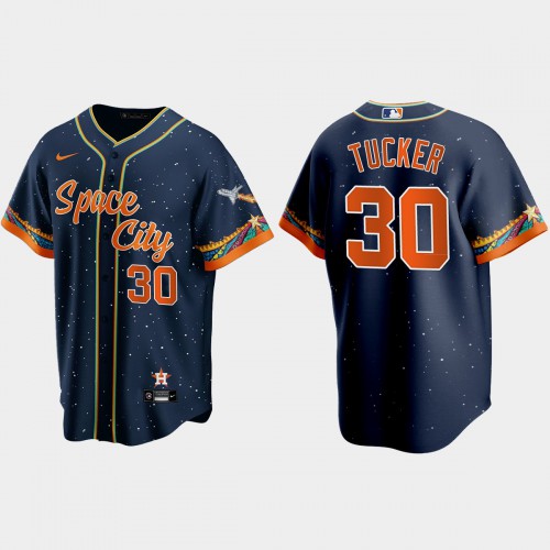 Houston Houston Astros #30 Kyle Tucker Navy Men’s Nike 2021 City Connect Replica MLB Jersey Men’s->houston astros->MLB Jersey