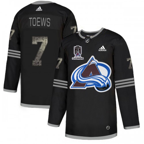 Adidas Colorado Avalanche #7 Devon Toews Black 2022 Stanley Cup Champions Authentic Classic Stitched NHL Jersey Men’s->youth nhl jersey->Youth Jersey
