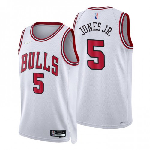 Nike Chicago Bulls #5 Derrick Jones White Men’s 2021-22 NBA 75th Anniversary Diamond Swingman Jersey – Association Edition Men’s->chicago bulls->NBA Jersey