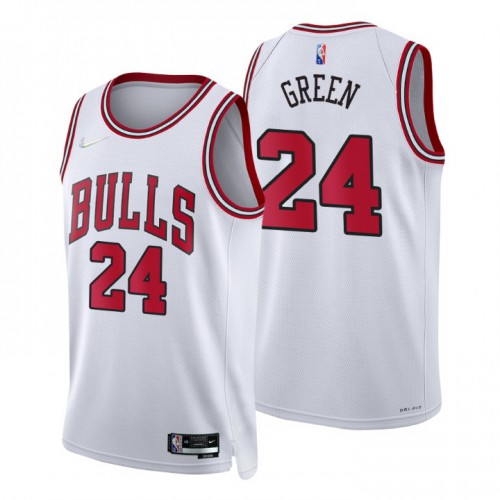 Nike Chicago Bulls #24 Javonte Green White Men’s 2021-22 NBA 75th Anniversary Diamond Swingman Jersey – Association Edition Men’s->chicago bulls->NBA Jersey