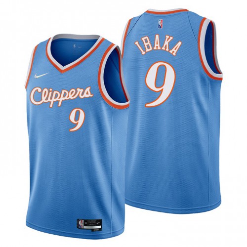 Los Angeles Los Angeles Clippers #9 Serge Ibaka Men’s Nike Blue 2021/22 Swingman NBA Jersey – City Edition Men’s->los angeles clippers->NBA Jersey