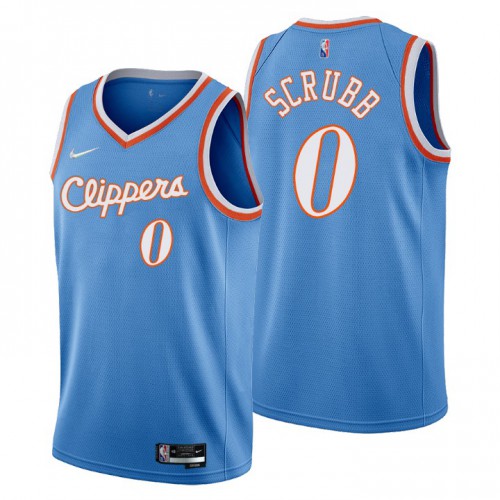 Los Angeles Los Angeles Clippers #0 Jay Scrubb Men’s Nike Blue 2021/22 Swingman NBA Jersey – City Edition Men’s->los angeles chargers->NFL Jersey