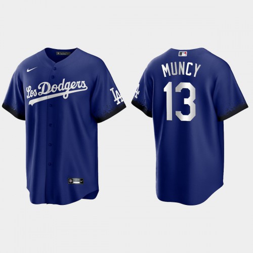 Los Angeles Los Angeles Dodgers #13 Max Muncy Nike Men’s 2021 City Connect Game MLB Jersey Royal Men’s->women mlb jersey->Women Jersey