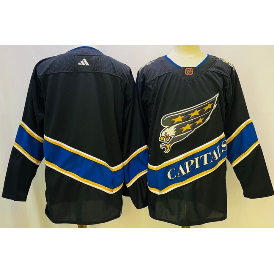 Men Washington Capitals Blank Black 2022 #23 Reverse Retro Stitched Jersey->vegas golden knights->NHL Jersey