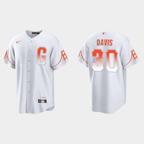San Francisco San Francisco Giants #30 Chili Davis Men’s 2021 City Connect White Fan’s Version Jersey Men’s->sacramento kings->NBA Jersey