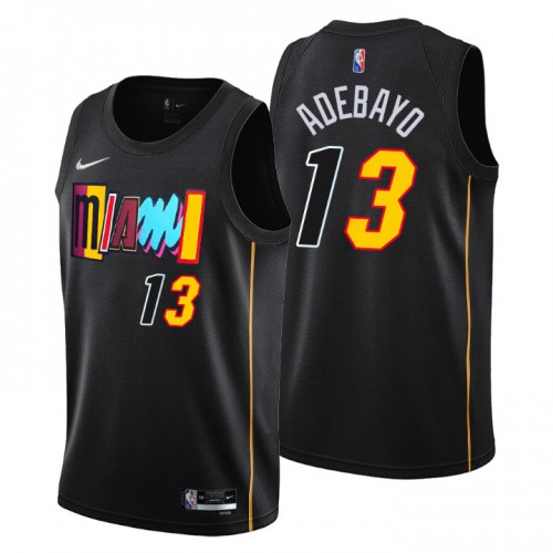 Miami Miami Heat #13 Bam Adebayo Men’s Nike Black 2021/22 Swingman NBA Jersey – City Edition Men’s->youth nba jersey->Youth Jersey