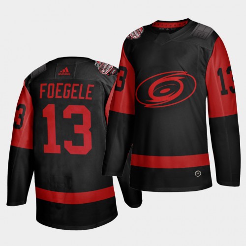 Carolina Carolina Hurricanes #13 Warren Foegele Black Men’s 2021 Stadium Series Outdoor Game Jersey Men’s->women nfl jersey->Women Jersey