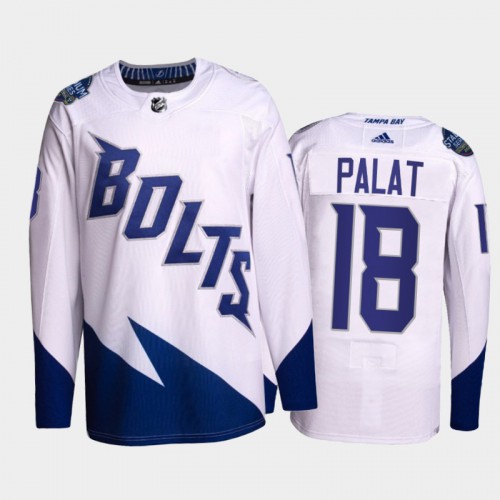 Adidas Tampa Bay Lightning #18 Ondrej Palat Men’s 2022 Stadium Series Authentic NHL Jersey – White Men’s->women nhl jersey->Women Jersey