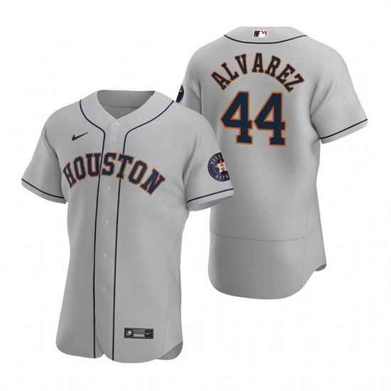 Men Houston Astros #44 Yordan Alvarez Gray Flex Base Stitched Jersey->houston astros->MLB Jersey
