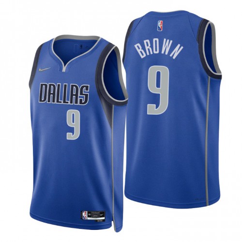 Nike Dallas Mavericks #9 Moses Brown Blue Men’s 2021-22 NBA 75th Anniversary Diamond Swingman Jersey – Icon Edition Men’s->youth nba jersey->Youth Jersey