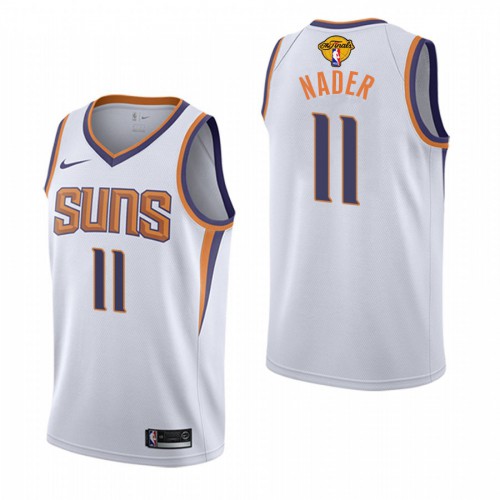 Nike Phoenix Suns #11 Abdel Nader Youth 2021 NBA Finals Bound Swingman Association Edition Jersey White Youth->phoenix suns->NBA Jersey
