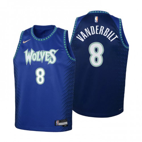 Minnesota Minnesota Timberwolves #8 Jarred Vanderbilt Youth Nike Blue 2021/22 Swingman Jersey – City Edition Youth->minnesota timberwolves->NBA Jersey
