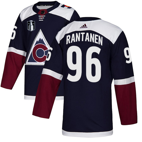 Adidas Colorado Avalanche #96 Mikko Rantanen Navy Youth 2022 Stanley Cup Final Patch Alternate Authentic Stitched NHL Jersey Youth->youth nhl jersey->Youth Jersey