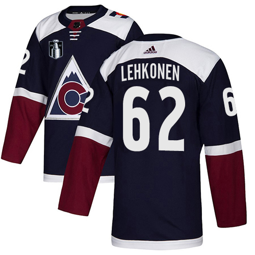 Adidas Colorado Avalanche #62 Artturi Lehkonen Navy Youth 2022 Stanley Cup Final Patch Alternate Authentic Stitched NHL Jersey Youth->youth nhl jersey->Youth Jersey