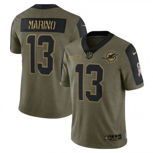 Miami Miami Dolphins #13 Dan Marino Olive Nike 2021 Salute To Service Limited Player Jersey Men’s->miami heat->NBA Jersey