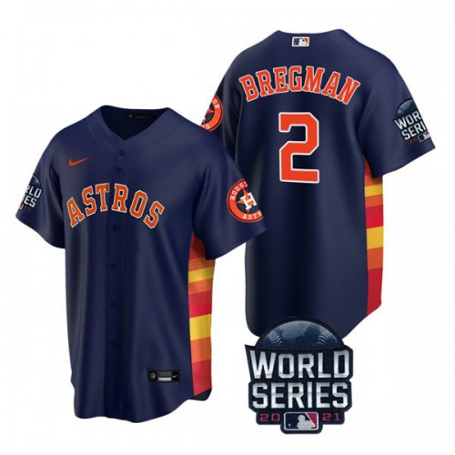 Houston Houston Astros #2 Alex Bregman Youth Nike 150th Anniversary 2021 World Series Authentic MLB Jersey – Navy Youth->youth mlb jersey->Youth Jersey