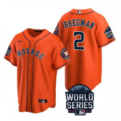 Houston Houston Astros #2 Alex Bregman Youth Nike 150th Anniversary 2021 World Series Authentic MLB Jersey – Orange Youth->youth mlb jersey->Youth Jersey