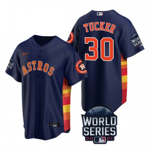 Houston Houston Astros #30 Kyle Tucker Youth Nike 150th Anniversary 2021 World Series Authentic MLB Jersey – Navy Youth->houston astros->MLB Jersey