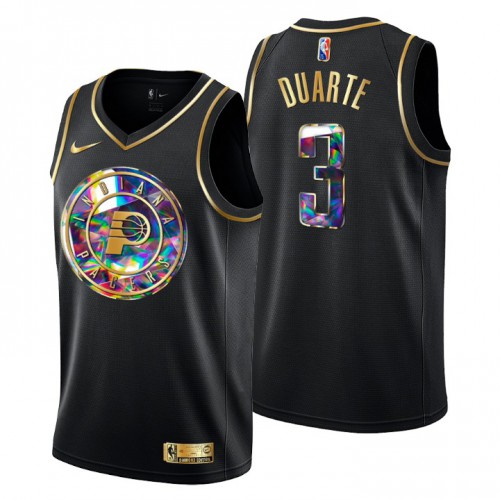 Indiana Indiana Pacers #3 Chris Duarte Men’s Golden Edition Diamond Logo 2021/22 Swingman Jersey – Black Men’s->youth nba jersey->Youth Jersey