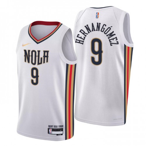 New Orleans New Orleans Pelicans #9 Willy Hernangomez Men’s Nike White 2021/22 Swingman NBA Jersey – City Edition Men’s->new orleans saints->NFL Jersey