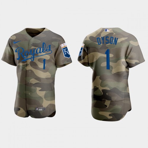 Kansas City Kansas City Royals #1 Jarrod Dyson Men’s Nike 2021 Armed Forces Day Authentic MLB Jersey -Camo Men’s->kansas city chiefs->NFL Jersey