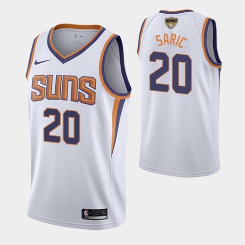 Nike Phoenix Suns #20 Dario Saric Men’s 2021 NBA Finals Bound Swingman Association Edition Jersey White Men’s->phoenix suns->NBA Jersey