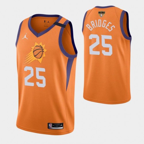 Phoenix Phoenix Suns #25 Mikal Bridges Men’s 2021 NBA Finals Bound Statement Edition NBA Jersey Orange Men’s->phoenix suns->NBA Jersey