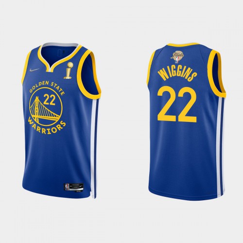 Golden State Golden State Warriors #22 Andrew Wiggins Men’s Nike Blue 2021-22 NBA Finals Champions Swingman Jersey Men’s->golden state warriors->NBA Jersey