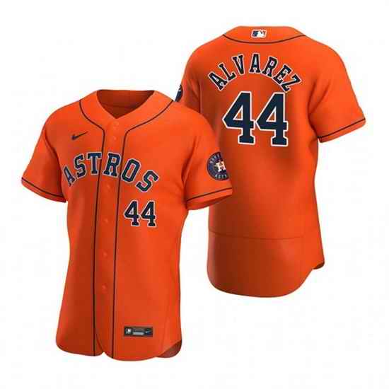 Men Houston Astros #44 Yordan Alvarez Orange Flex Base Stitched Baseball Jersey->houston astros->MLB Jersey
