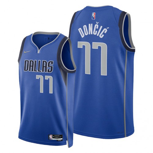 Nike Dallas Mavericks #77 Luka Doncic Women’s 2021-22 75th Diamond Anniversary NBA Jersey Blue Womens->youth nba jersey->Youth Jersey