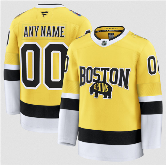 Mens Boston Bruins Active Player Custom Gold 2026 Stadium Series Stitched Hockey Jersey->customized nhl jersey->Custom Jersey