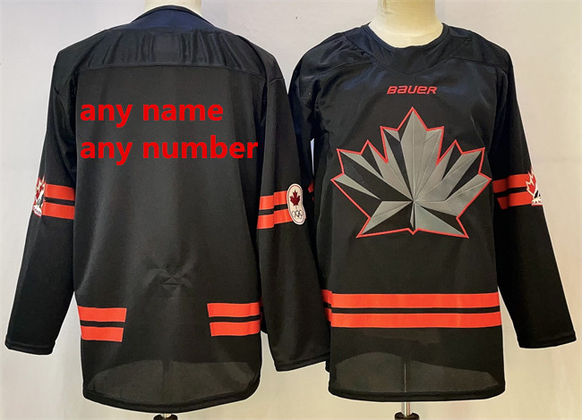 Men%27s Canada Hockey Custom Black 2026 Stitched Hockey Jersey->customized nhl jersey->Custom Jersey