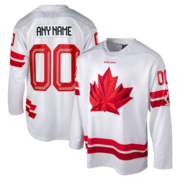 Mens Canada Hockey Custom White 2026 Stitched Hockey Jersey->->Custom Jersey