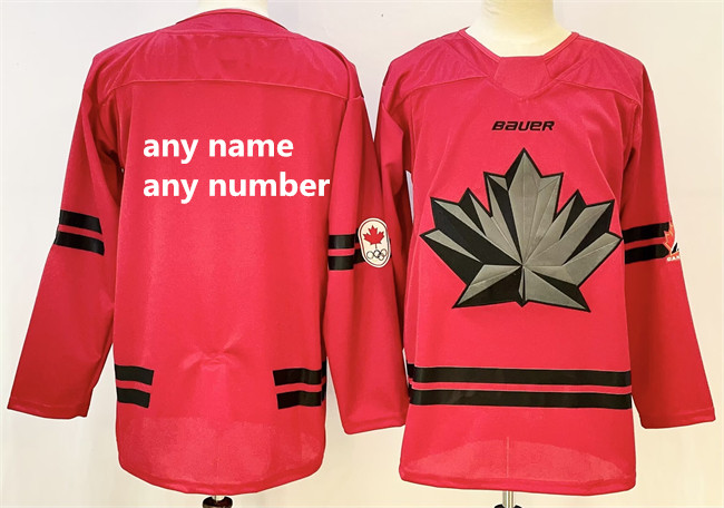 Men%27s Canada Hockey Custom Red 2026 Stitched Hockey Jersey->customized nhl jersey->Custom Jersey