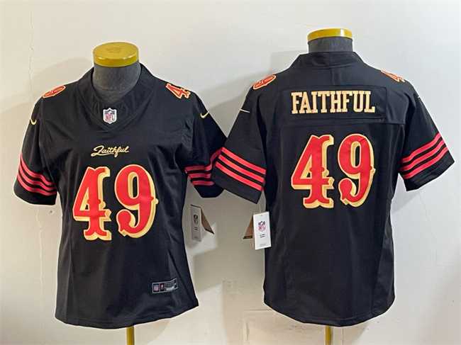 Womens San Francisco 49ers #49 Faithful Black 2025 F.U.S.E. Rivalries Vapor Limited Stitched Jersey->san francisco 49ers->NFL Jersey