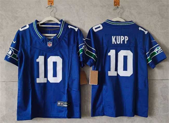 Women%27s Seattle Seahawks #10 Cooper Kupp Royal 2024 F.U.S.E Throwback Vapor Limited Stitched Jersey->san francisco 49ers->NFL Jersey